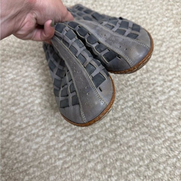 Rieker Sina leather woven slingback Sandal Shoes gray womens size 39 - Picture 8 of 10